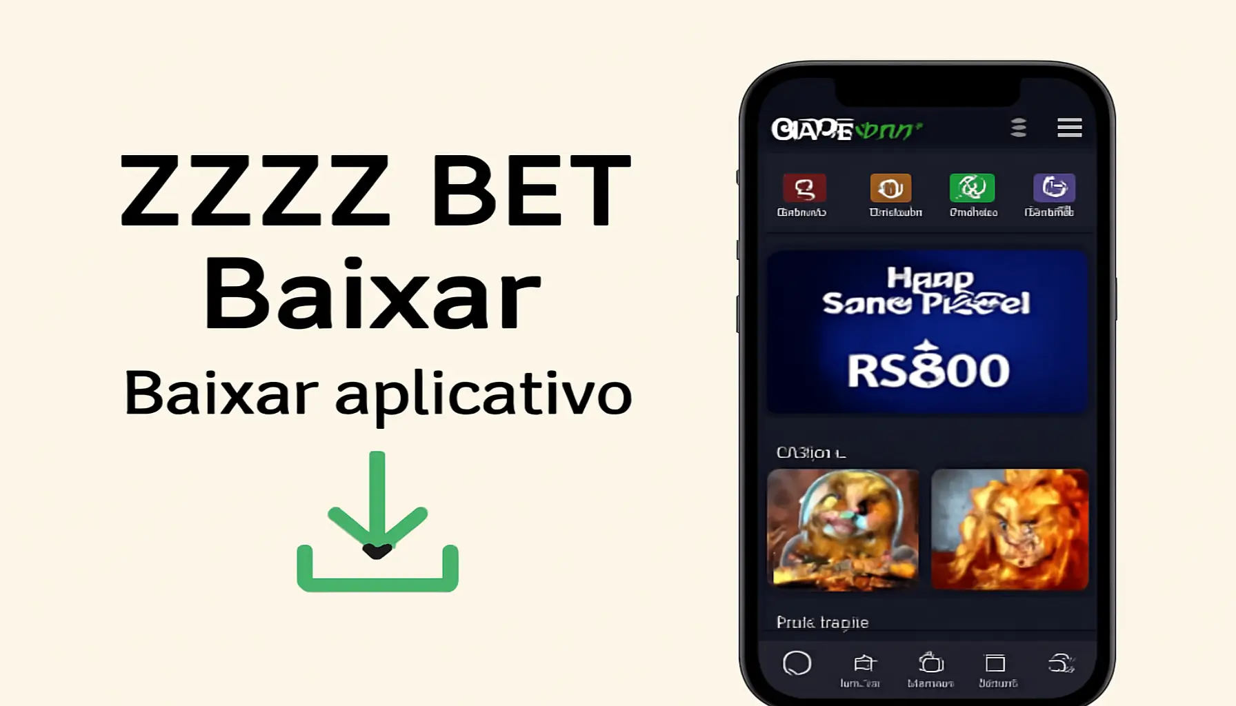 Baixar o ZZZZ.BET Cassino App